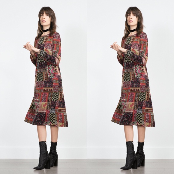 zara hippie dress
